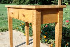 Tiger Maple Hallway Table 6 small