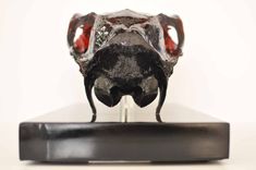 Painted Elk Skull- Custom Sculpture And Art 4 small