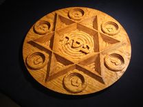 Large Seder Plate With "Paisley" Background 2 small
