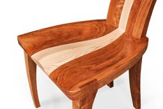 Handmade Dining Chair In Solid Walnut And Curly Maple Wood - Gazelle High Back 4 small
