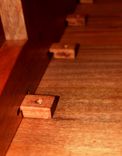African Mahogany Trestle Table 3 small