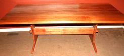 African Mahogany Trestle Table 4 small