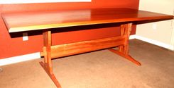 African Mahogany Trestle Table 5 small