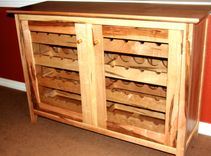 44 Bottle Maple Wine Cabinet 6 small