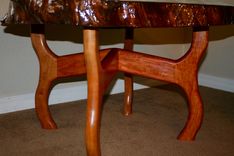 Cherry Sculpted Side Table. 4 small
