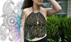 Hand Crocheted Music Fest Hippie Top 4 small