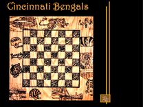 Custom Chess Boards, Cincinnati Bengals,2 Ft., , Images , Personalized, Wood Board Games 1 small