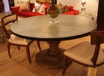Hampton Round Pedestal Dining Table (Floor Model) 3 small