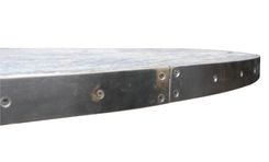 Hayward Zinc Top Round Dining Table With X Base 2 small
