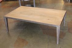 Metal Taper Leg Reclaimed Fir Coffee Table (Floor Model) 1 small