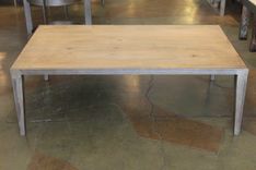 Metal Taper Leg Reclaimed Fir Coffee Table (Floor Model) 3 small