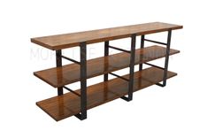 Reclaimed Wood & Metal Bookcase 2 small