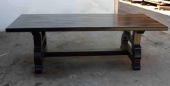 Spanish Trestle Dining Table In Reclaimed Wood 1 small