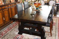 Spanish Trestle Dining Table In Reclaimed Wood 2 small