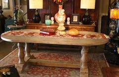 Londonberry Trestle Dining Table In Reclaimed Wood 2 small
