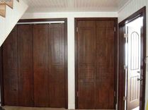 Custom Reclaimed Wood And Mahogany Closet Doors 4 small