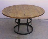Custom Metal And Reclaimed Wood Dining Table 1 small