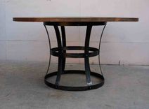 Custom Metal And Reclaimed Wood Dining Table 2 small