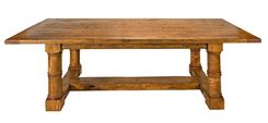 Reclaimed Wood Stretcher Dining Table 1 small