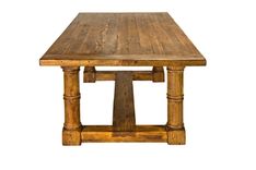 Reclaimed Wood Stretcher Dining Table 3 small