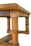 Reclaimed Wood Stretcher Dining Table 11 small