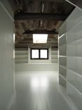 Custom Built-In Bookcases And Old Barn Wood Ceiling 2 small