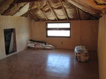 Custom Built-In Bookcases And Old Barn Wood Ceiling 4 small