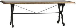 Donatella Zinc & Metal Trestle Dining Table 1 small
