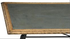 Donatella Zinc & Metal Trestle Dining Table 2 small