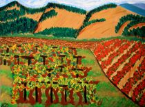 Original Wine Country Landscape Painting 2 small