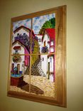 Custom Framed Hand Painted Mexican Scene Tiles 1 small