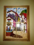 Custom Framed Hand Painted Mexican Scene Tiles 2 small