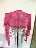 Hand Spun Cashmere Beaded Knitted Shawl 3 small