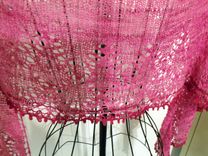 Hand Spun Cashmere Beaded Knitted Shawl 5 small