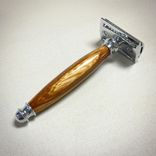 Handmade Safety Razor With Zebrawood Handle 3 small