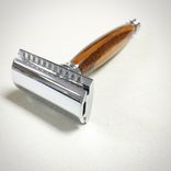 Handmade Safety Razor With Zebrawood Handle 2 small
