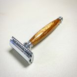 Handmade Safety Razor With Zebrawood Handle 1 small
