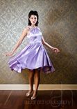 Mimi - 1950'S Style Purple Satin Full-Skirt 3 small
