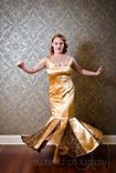 Jasmine - Handmade Gold 1950s Style Prom Dress, Evening Gown Or Alternative Wedding Dress 1 small