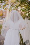 Rebecca - Two Layer Ivory Veil With Vintage Lace Pearls And Buttons 5 small