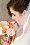 Meredith - Vintage Style Upcycled 1960s Mod Handmade Satin Ribbon Trimmed Veil With Bow 1 small