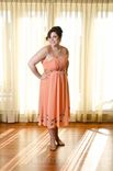 Daisy - Upcycled Orange Floral Prom Dress Or Alternative Wedding Dress 1 small