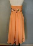Daisy - Upcycled Orange Floral Prom Dress Or Alternative Wedding Dress 2 small