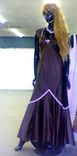 Melinda - Upcycled Alternative Cap Sleeve Prom Dress With Pink Lace Bows And Pearls 4 small
