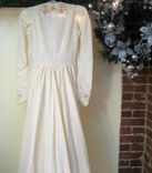Wanda - Vintage 1940s Wedding Dress Embroidered Cutouts 2 small
