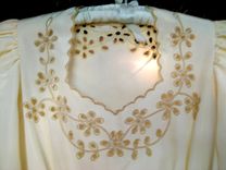 Wanda - Vintage 1940s Wedding Dress Embroidered Cutouts 5 small