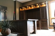 Walnut Desk And Credenza 6 small