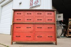 Oak 12-Drawer Chest Of Drawers 1 small