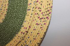 Wall Mirror - Fabric Wrapped Clothesline - Very Unique! 4 small