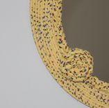 Wall Mirror - Fabric Wrapped Clothesline - Very Unique! 5 small